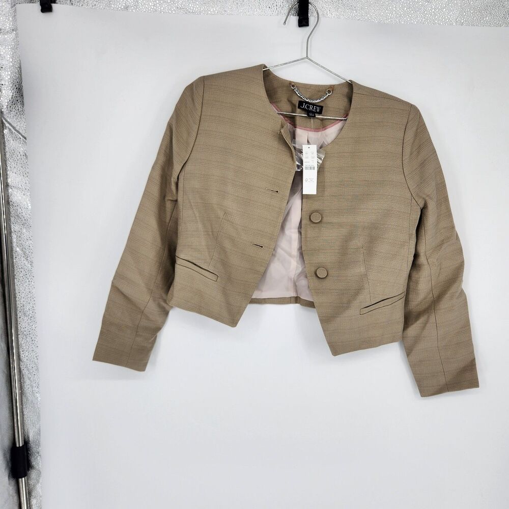 J Crew Women Size 0 Washed Hazelwood Luster Canvas Lady Jacket NWT $298